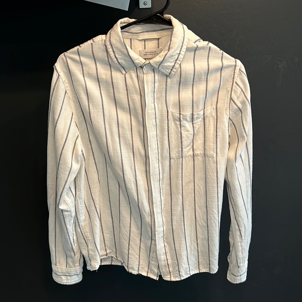 Saturdays NYC Mickey Stripe Shirt